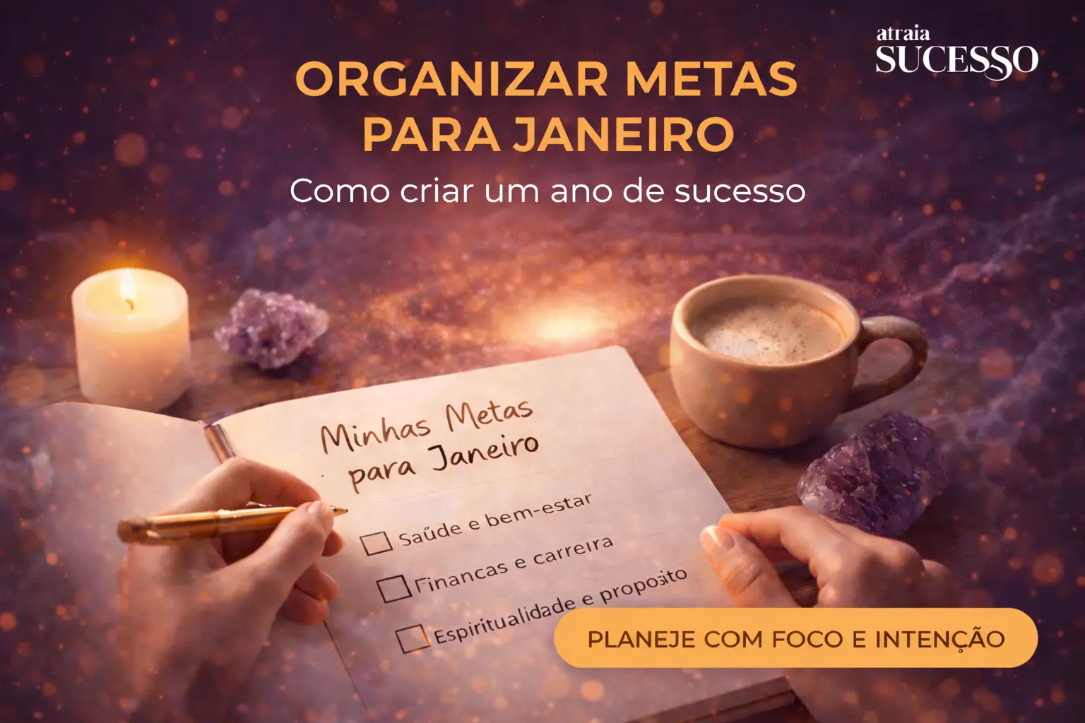 organizar metas para atrair sucesso.